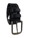 Herren Gürtel Leder Schwarz