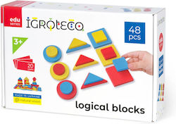 Igroteco Cuburi Educative De Construit Pentru 3+ Ani 48 Bucăți Igroteco Cuburi Educative De Construit Pentru 3+ Ani 48 Bucăți