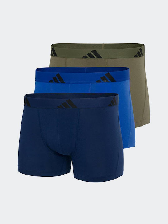 adidas Trunks 3 Pack Herren Boxershorts Blau 3P...