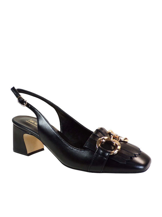 Fardoulis Leather Black Heels