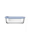 Estia Microwave Glass Lunch Box Colorseal Blue 1050ml