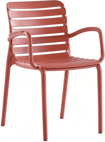 Scaun De Exterior Din Polipropilenă Parma Roșu 56x56x82cm