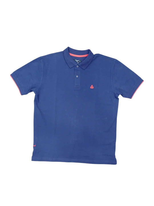 Polo Short Sleeve Blouse Purple - Blue
