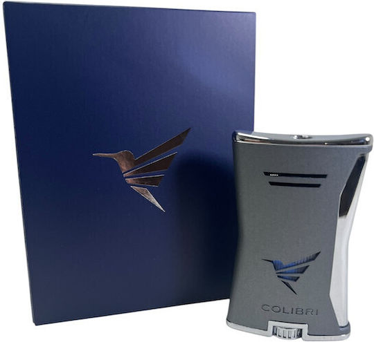 Colibri Αντιανεμικός Αναπτήρας Φλόγας Τύπου Jet σε Γκρι χρώμα