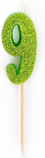 Candle Trend Glitter Mini No 9 8.8cm 957610 Random Color Selection
