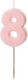 Number 8 Candle Pink