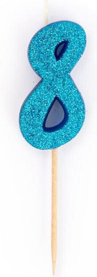 Κερί Trend Glitter Mini No 8 8,8cm 957627 Τυχαία Επιλογή Χρώματος
