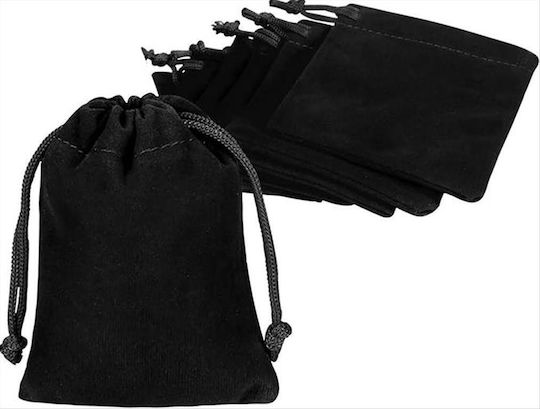 Catifea Tesatura Săculeț pentru Cadou Negru 7x9cm. 50buc