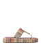 Flache Sandalen für Damen Anatomisch in Beige Farbe