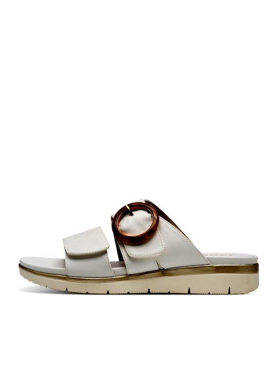Flache Sandalen für Damen Anatomisch in Weiß Farbe