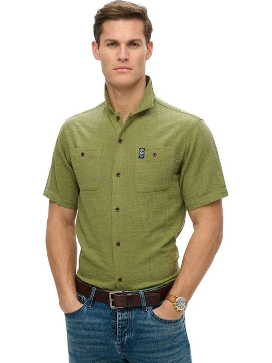 Superdry D2 Stud Merchant Πουκάμισο Πράσινο