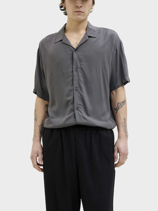Jack & Jones Κοντομάνικο Πουκάμισο Ανθρακί
