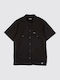 Short-sleeved Cotton Shirt Black