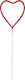 Wunderkerze Stab Rotes Herz 26 cm