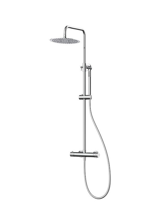 Sparke Duschsäule mit Armatur Silber