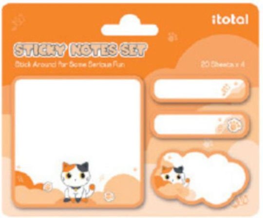 I-total Haftnotiz-Set Orange Katze XL3109