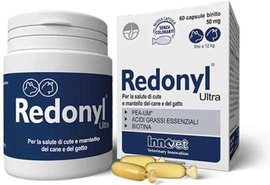 Innovet Συμπλήρωμα Διατροφής Σκύλου και Γάτας σε Κάψουλες 60caps για Δέρμα & Τρίχωμα 50mg