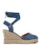 Damenplattformen im Espadrilles-Stil Blau