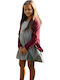Kinderstrickjacke Baumwolle burgunderrot