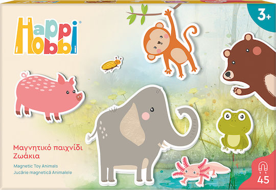 HappiHobbi Magnetic Construction Toy Animals for Children 3+ Years