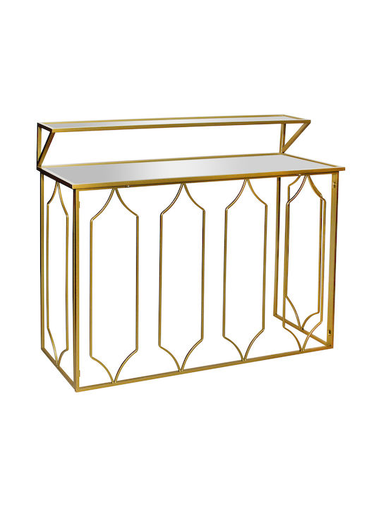 Конзолна маса Метална с огледало Golden Д120xШ36xВ99cm