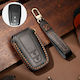 Hallmo Car Cowhide Leather Protective Key Cover Case for Toyota Corolla 2018 2 Buttons Black