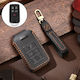 Hallmo Car Cowhide Leather Protective Key Cover Case Volvo 5 Buttons Black