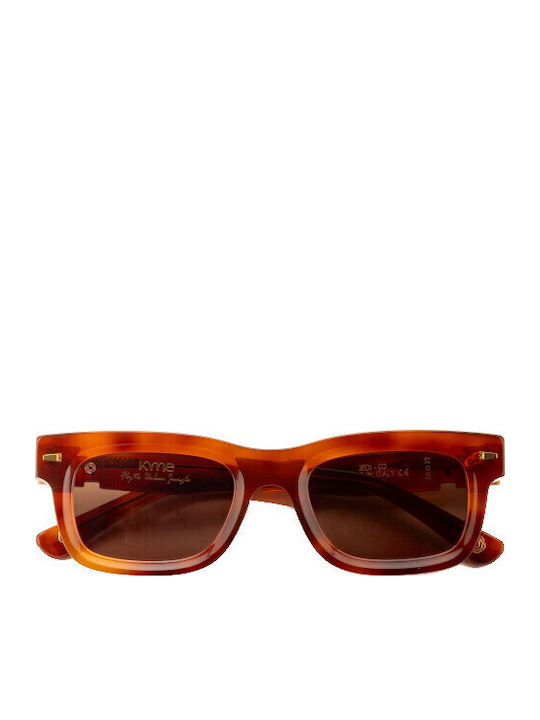 Kyme Unisex Sonnenbrille mit Braun Schildkröte Kunststoff Gestell und Braun Linse JEDI 02