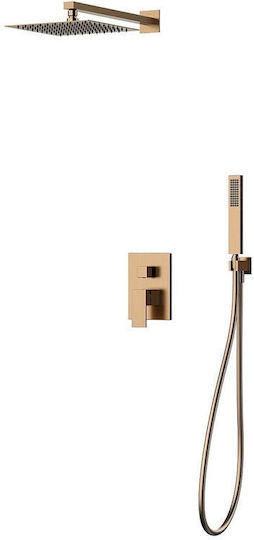 Sparke Built-in Mixer & Shower Head Set for Shower Gold