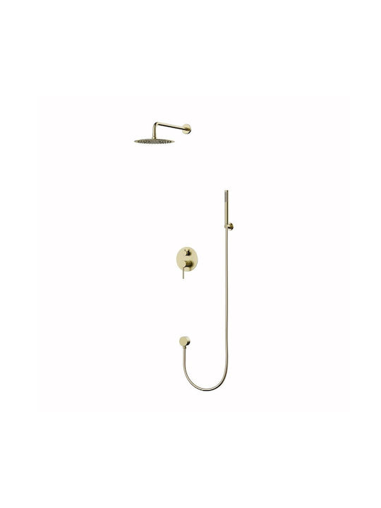 Sparke Built-in Mixer & Shower Head Set for Shower Gold