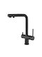 Akvaduo Plus Tall Kitchen Faucet Counter with Shower Inox Matte