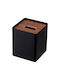 Yamazaki Metallic Tissue Holder Black 13x13x15.5cm