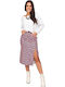 High-waisted Midi Skirt Floral Multicolored
