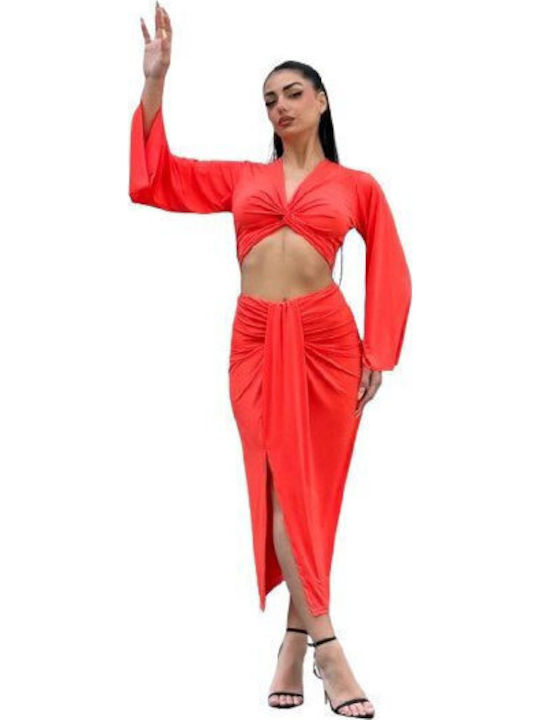 Set With Coral Skirt