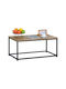 Rectangular Central Wooden Coffee Table Black W90xD48xH40cm