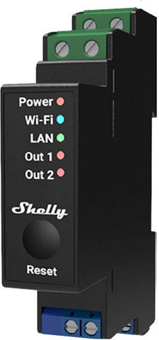 Shelly Wave Pro 2pm Διακόπτης Ράγας WiFi 230V 16A
