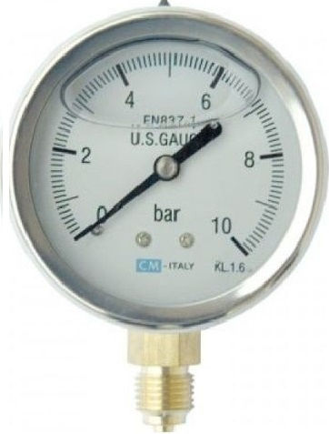 1/4"0-10 Bar Manometers Glycerin 14.60.202