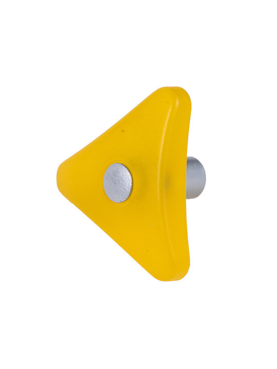 Poliplast Knopf Möbelgriff aus Metallisch Yellow 31-11-0053 1Stück