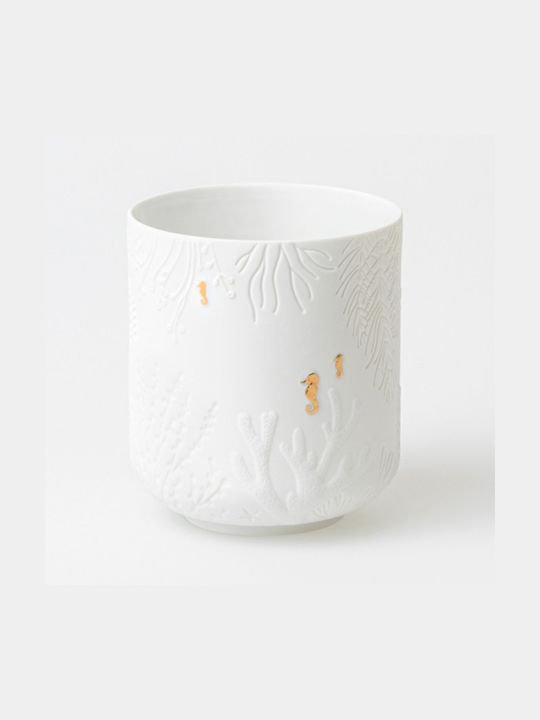 Raeder Candle Holder suitable for Tealights Porcelain in White Color 9x9x10.2cm 1pcs