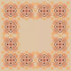 Stamped Embroidery Square "Blooming Symmetry" 100cm X 100cm 1pc