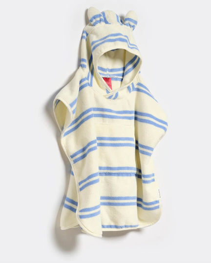 Παιδική Πετσέτα Θαλάσσης Κουκούλα Sunnylife Character Sid Seagull Blue Stripe Blue 9339296069721