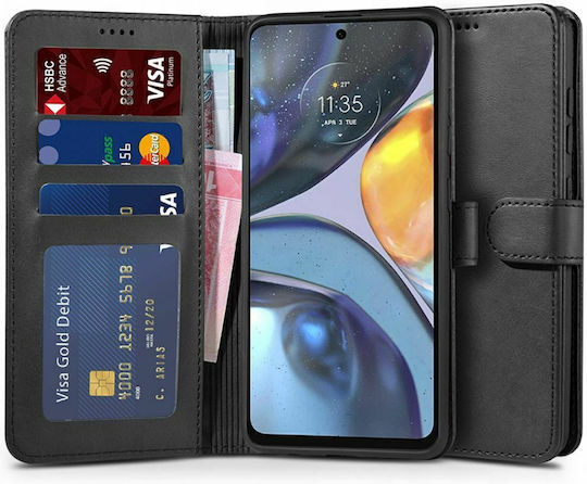 Tech-Protect Портмоне Изкуствена кожа / Силикон Черен (Moto G22)