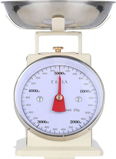 Estia Allure Analog Kitchen Scale with Bucket up to 5kg Beige