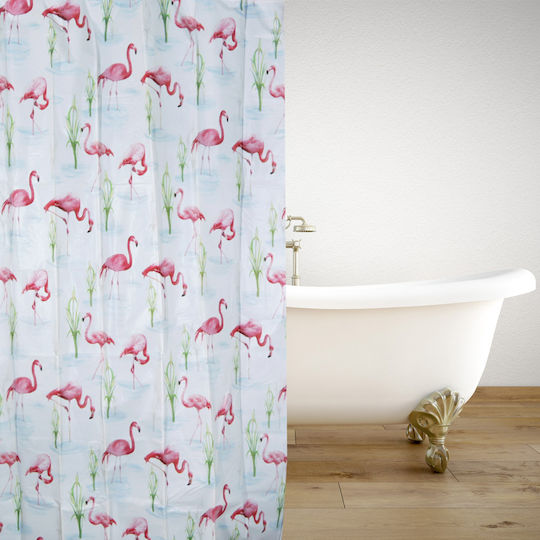 San Lorentzo Flamingo Κουρτίνα Μπάνιου 180x180cm Flamingo