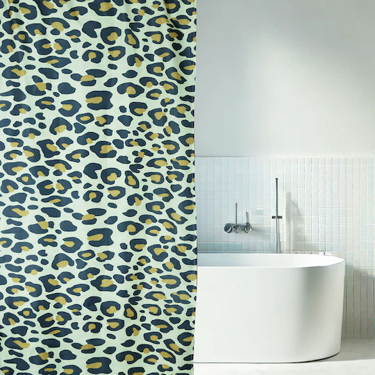 San Lorentzo Κουρτίνα Μπάνιου Υφασμάτινη 180x200cm Leopard
