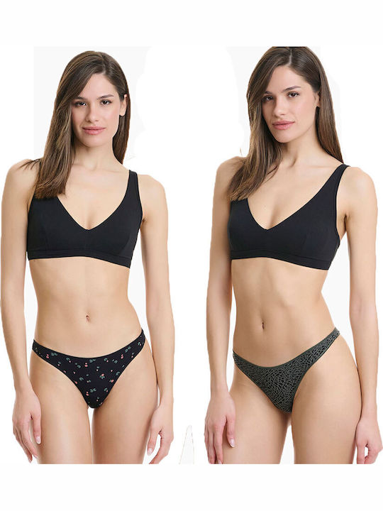 Walk Bamboo Damen Zeichenfolge 2Pack
