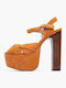 Fabric Sandals Tabac Brown