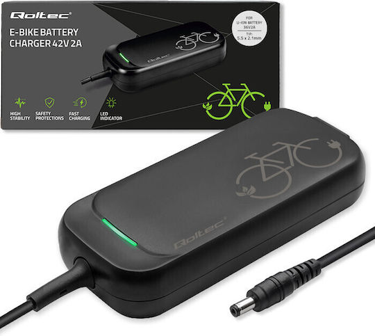 Φορτιστής E-bike 36v 42v 2a 5.5*2.1 Qoltec