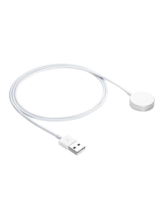Akyga Charging Cable Φορτιστής για Apple Watch Ultra 2, Series 9/8/7/6/5/4/3/2/1 Λευκός