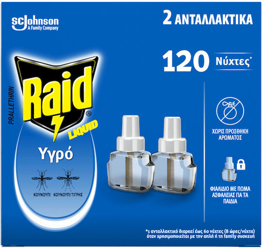 Raid Ανταλλακτικό Υγρό για Κουνούπια 36ml 2τμχ